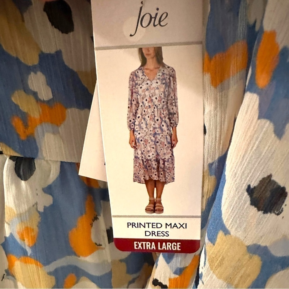 Joie Multicolor Floral Midi Dress in Size XL - Picture 5 of 6